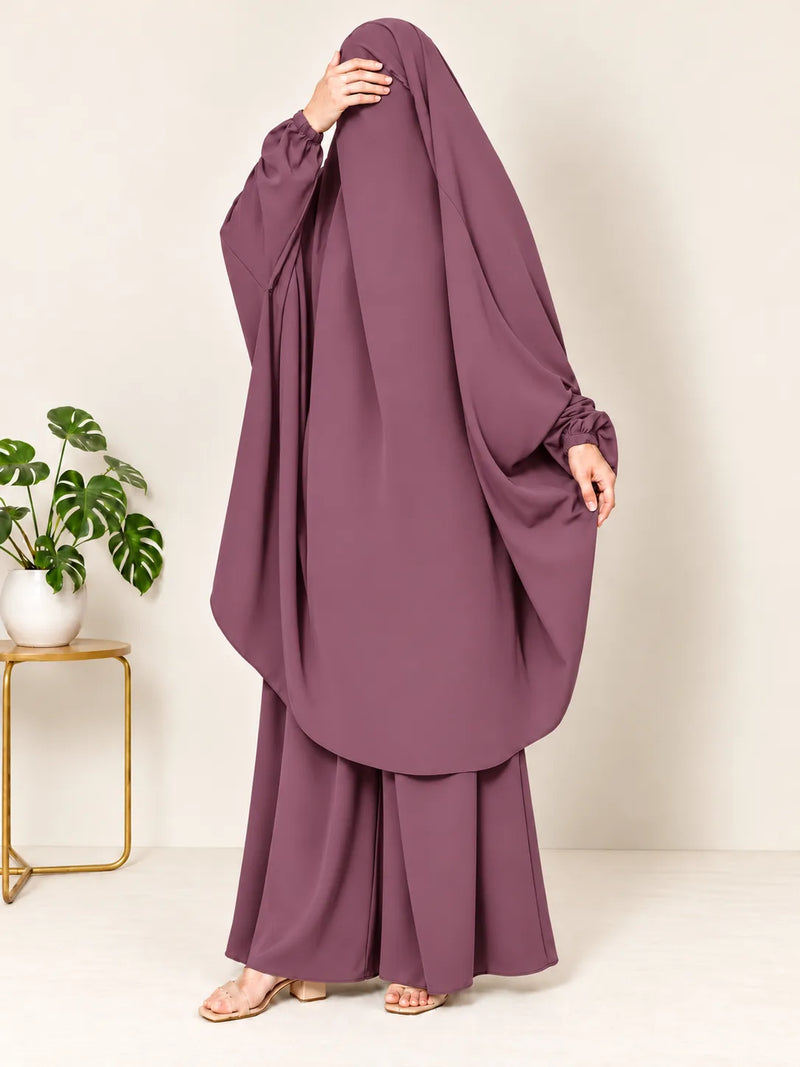 Dusty Mauve Two Pc Jilbab With Pant