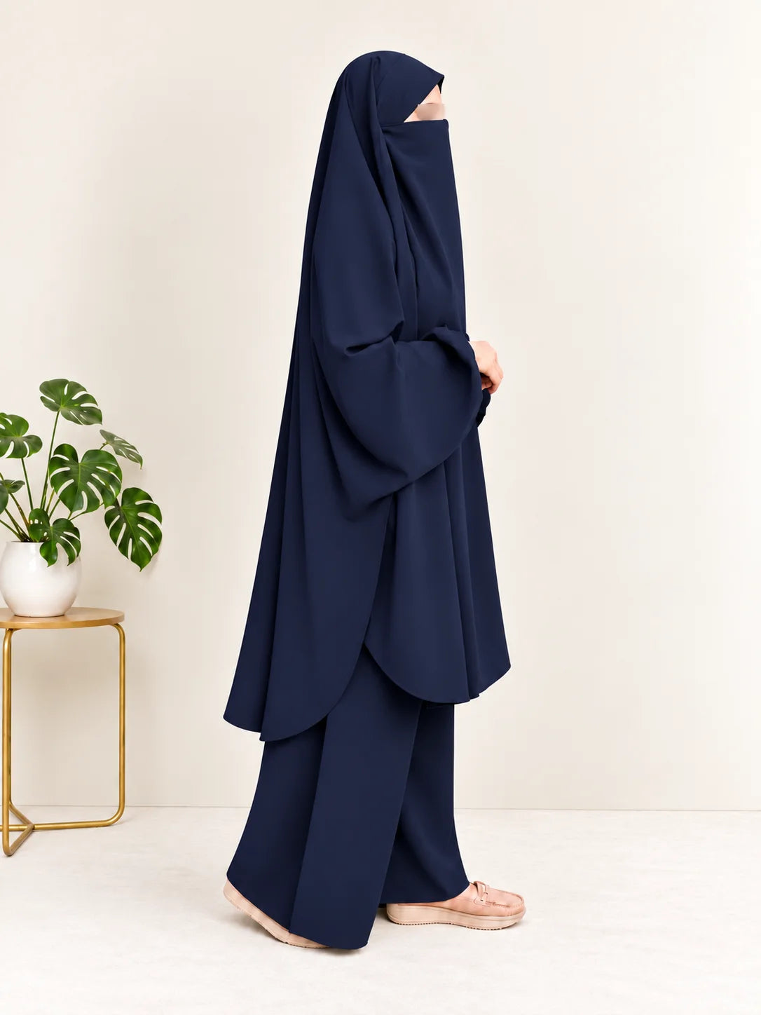 Navy Blue Two Pc Jilbab With Pant