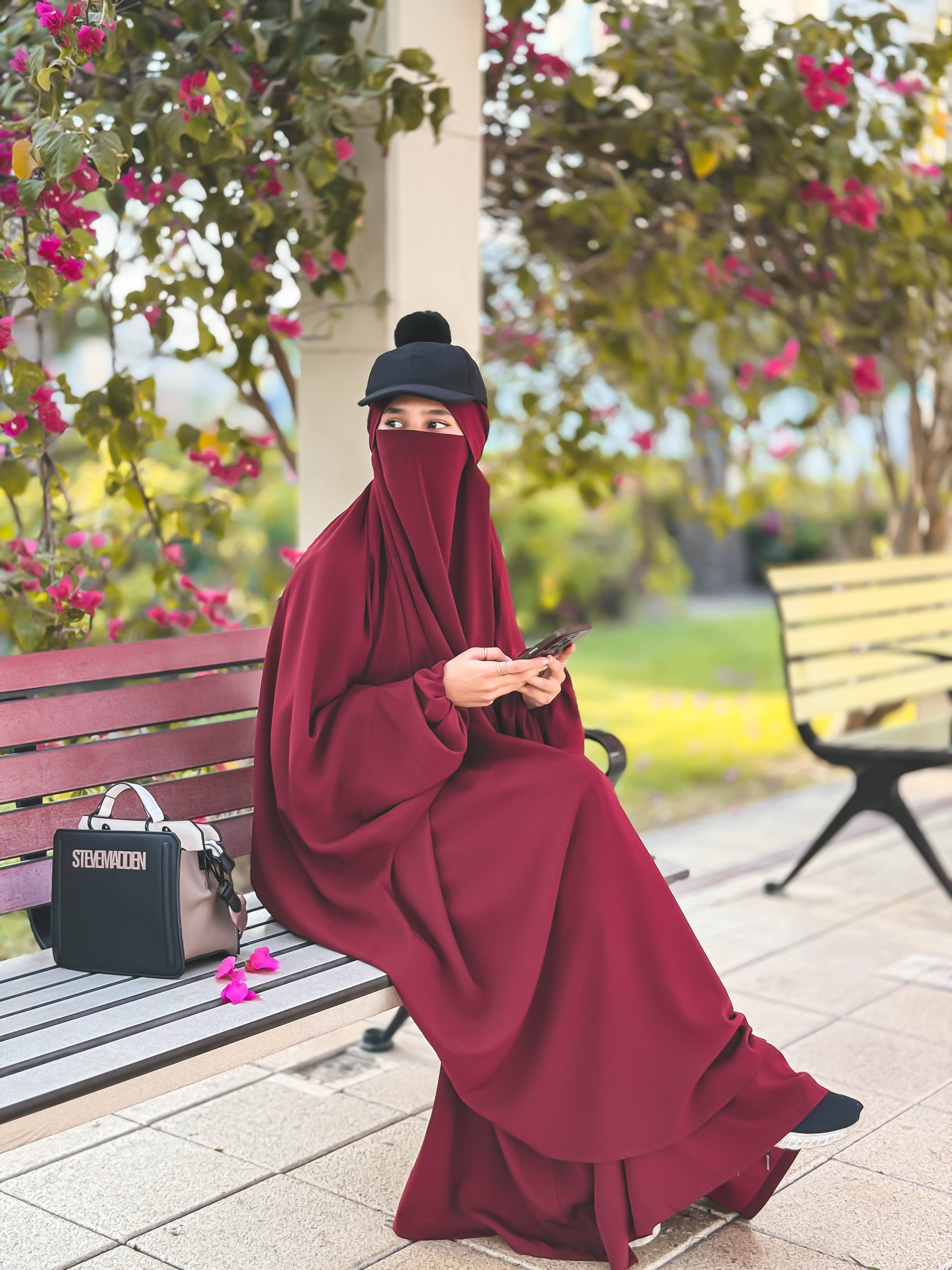 Maroon Two Pc Jilbab
