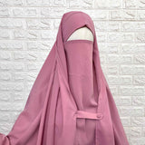 Pastel Pink Saudi Jilbab