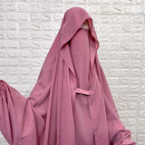 Pastel Pink Saudi Jilbab