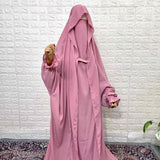 Pastel Pink Saudi Jilbab