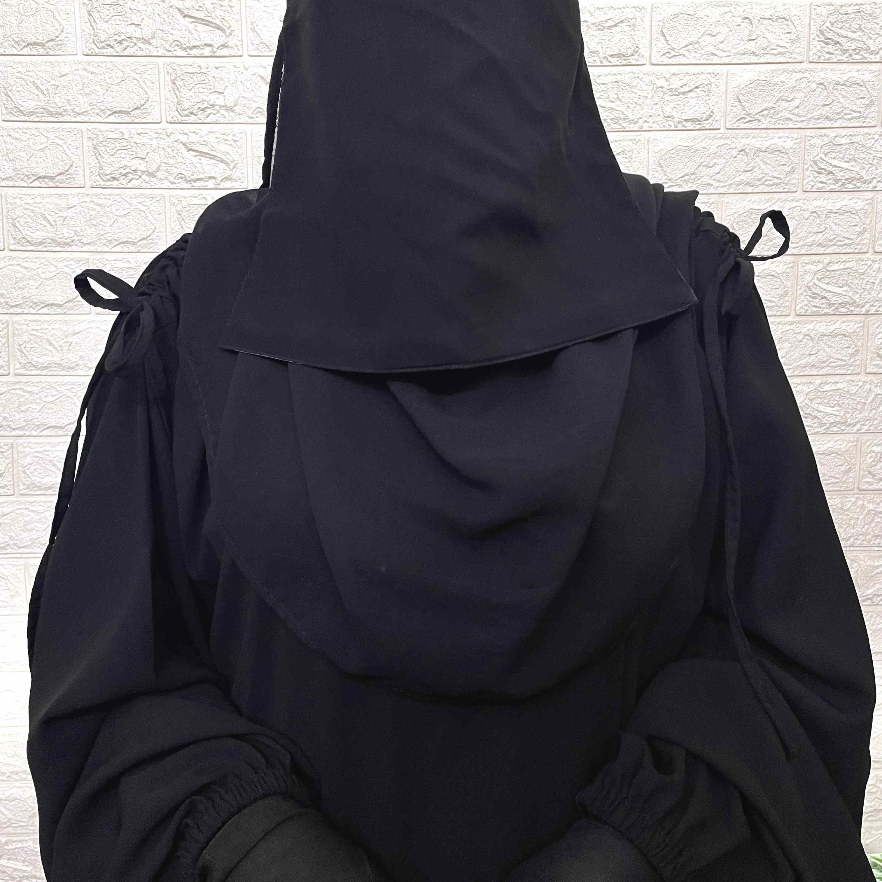 Black IQRA String Abaya