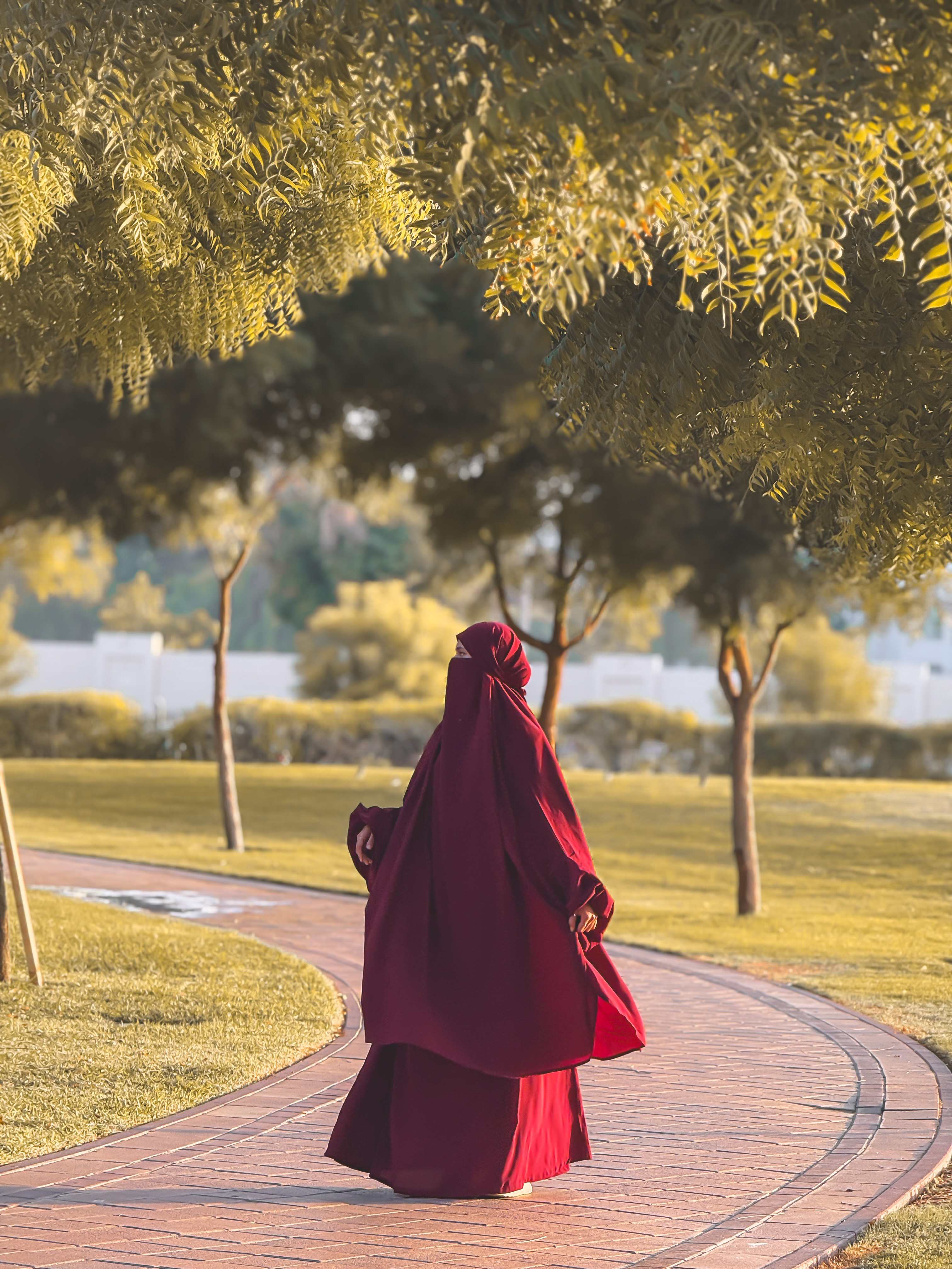 Maroon Two Pc Jilbab