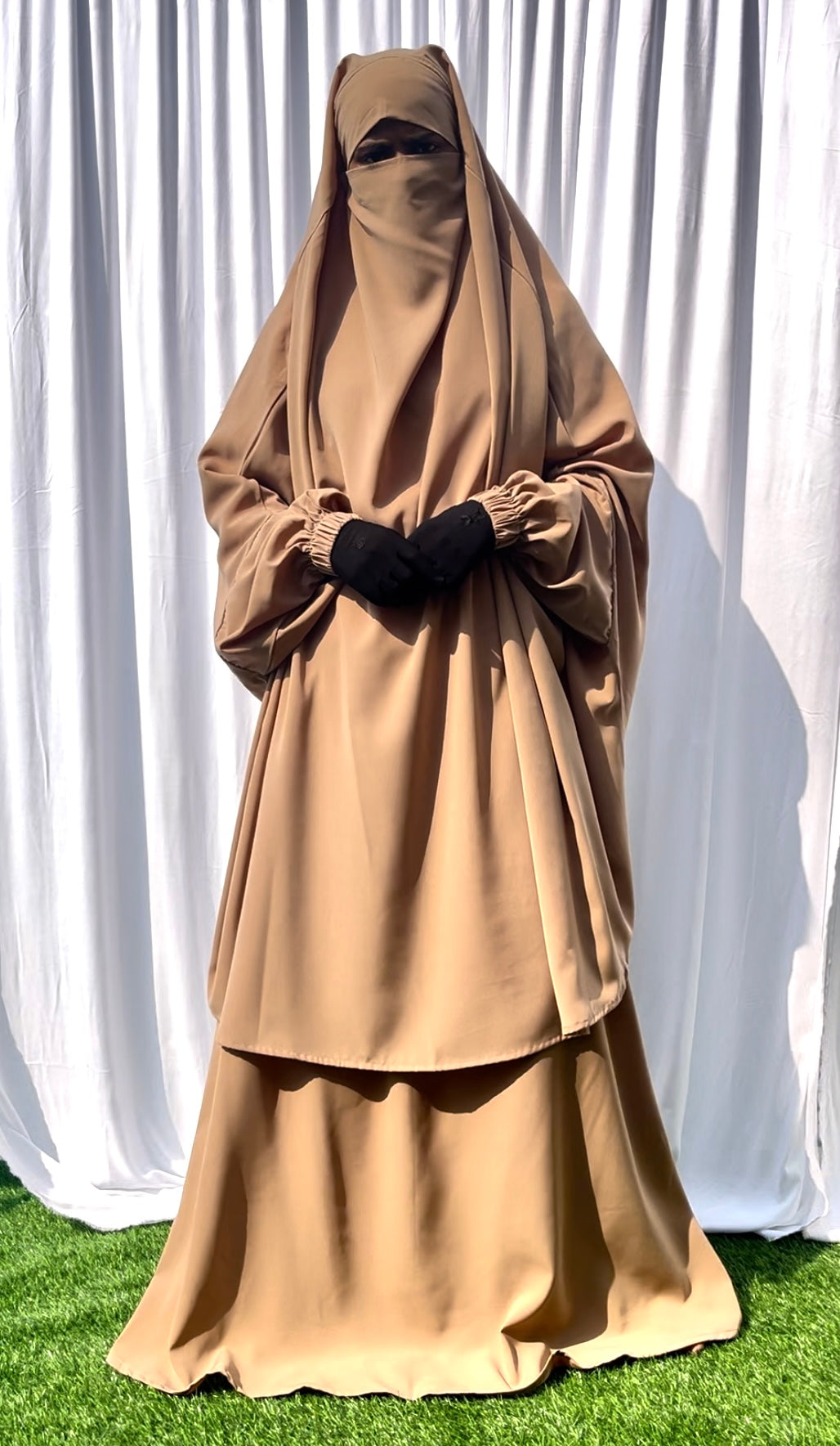 Beige Two Pc Jilbab