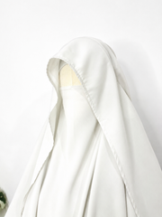 White Flap Round Khimar