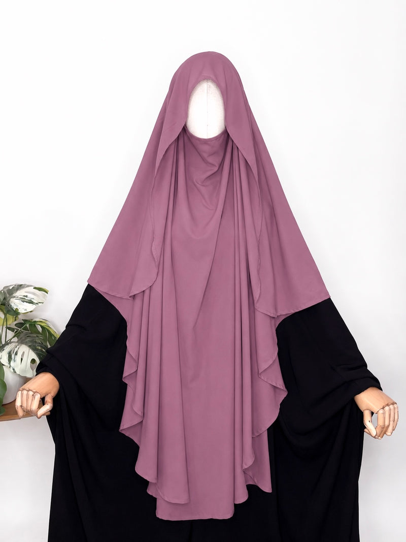 Dusty Mauve Flap Round Khimar