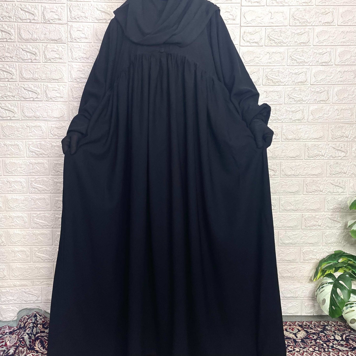 Black frill abaya