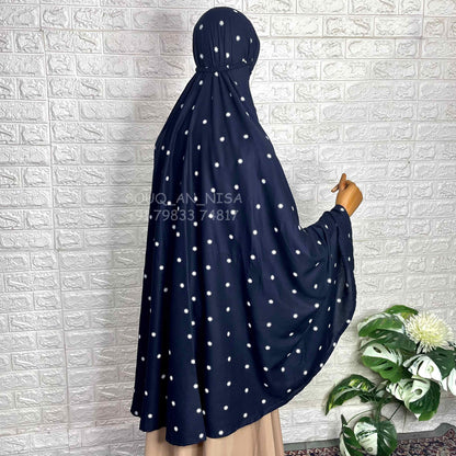 Navy Blue Rayon Cotton Salah Khimar