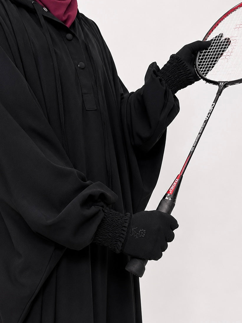 Black Sports Jilbab Set