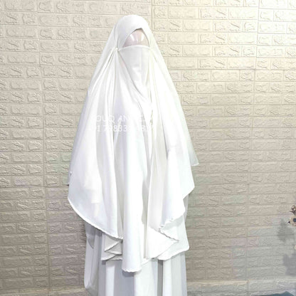 White Round Khimar