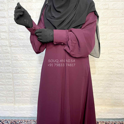 Basic Abaya With Cuff Sleeves