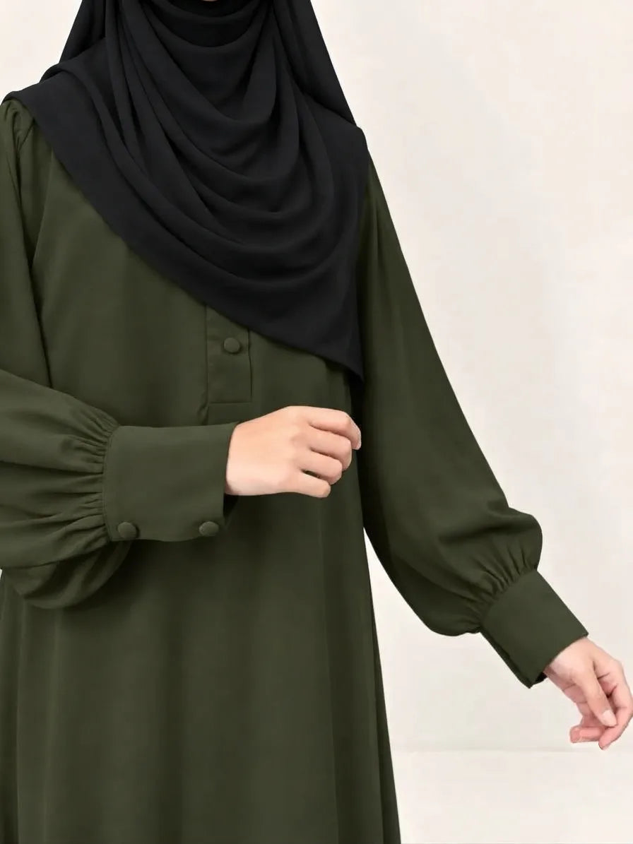 Aline Abaya With Cuff Sleeves