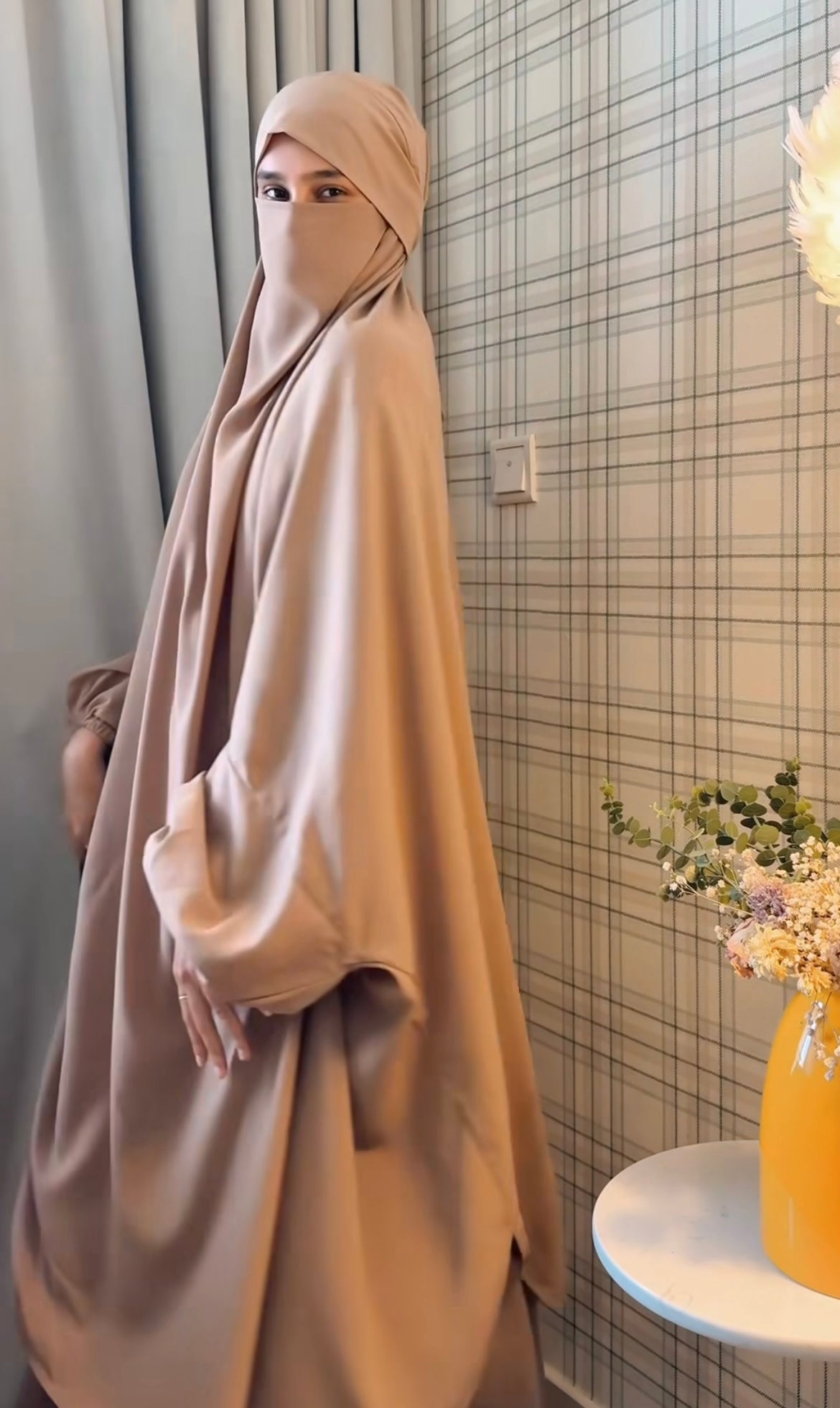 Beige Two Pc Jilbab