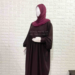 V-Shape Basic Frill Abaya