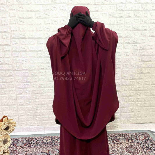 Maroon Two Pc Jilbab