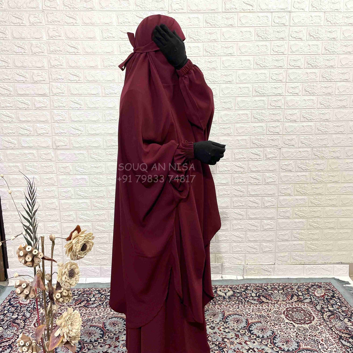 Maroon Two Pc Jilbab