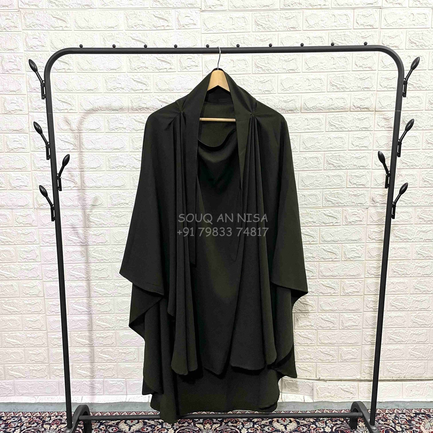 Olive Round Khimar