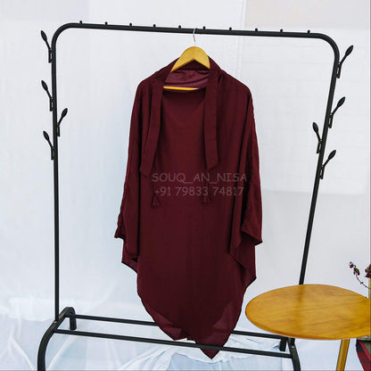 Maroon Diamond Khimar