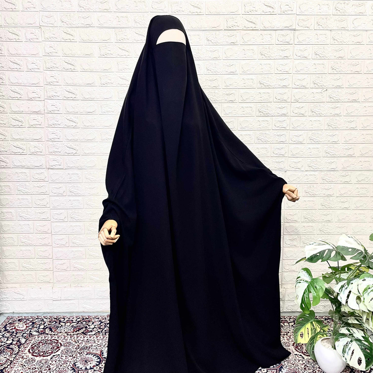 Black Rawdha Jilbab
