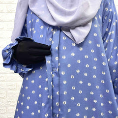 Front Open Abaya With Flower Sleeves