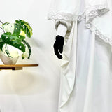 White Kaftan Abaya Khimar Set