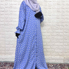 Front Open Abaya With Flower Sleeves
