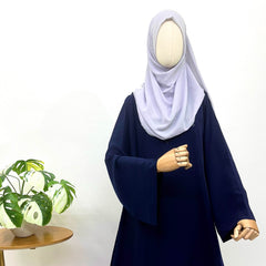 Basic A-Line Abaya With Elastic Sleeves