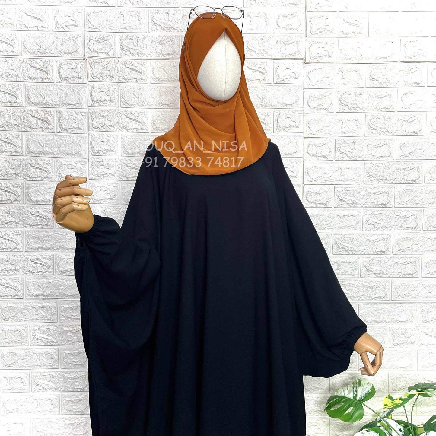 Black Two Pc Abaya