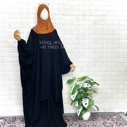 Black Two Pc Abaya