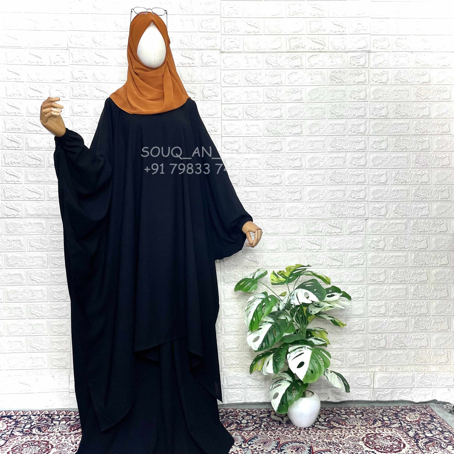 Black Two Pc Abaya