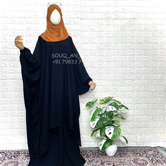 Black Two Pc Abaya