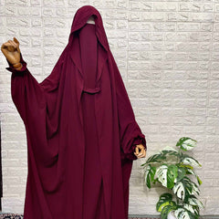 Maroon Saudi Jilbab