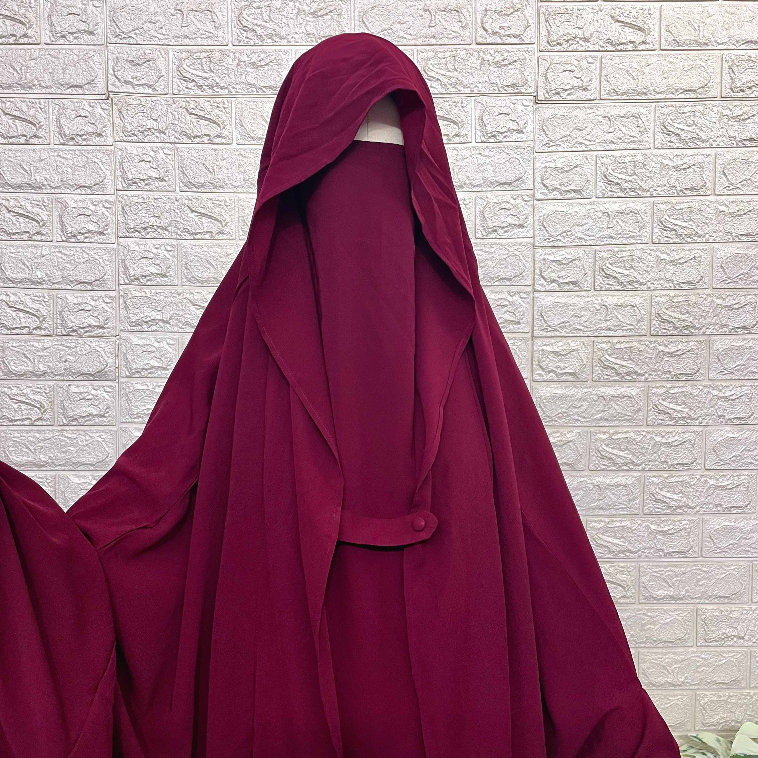 Maroon Saudi Jilbab