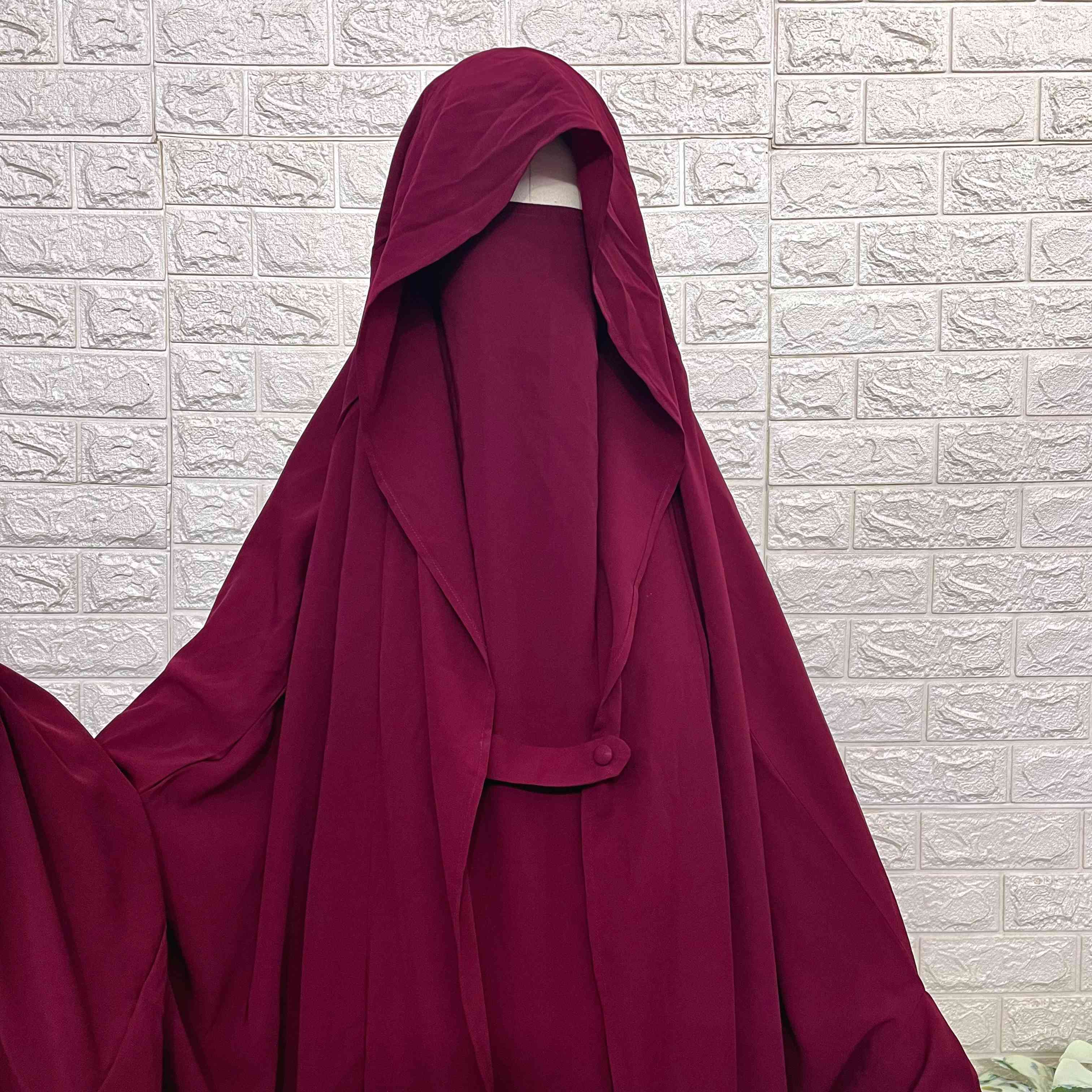 Maroon Saudi Jilbab