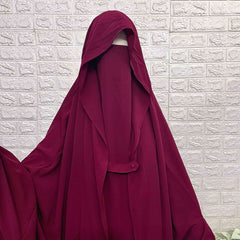 Maroon Saudi Jilbab
