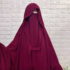 Maroon Saudi Jilbab