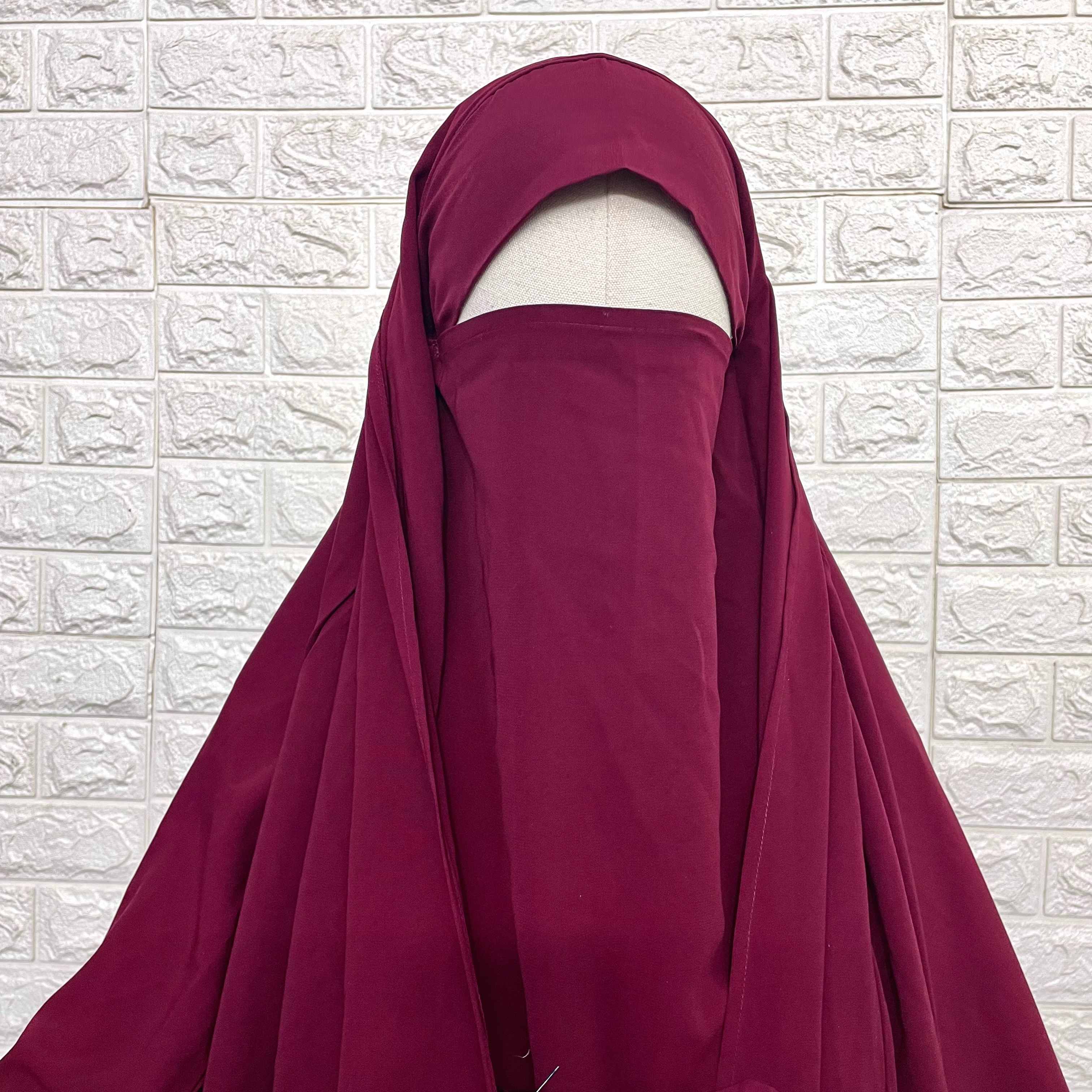 Maroon Saudi Jilbab