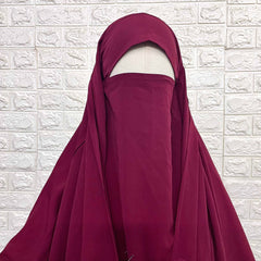 Maroon Saudi Jilbab
