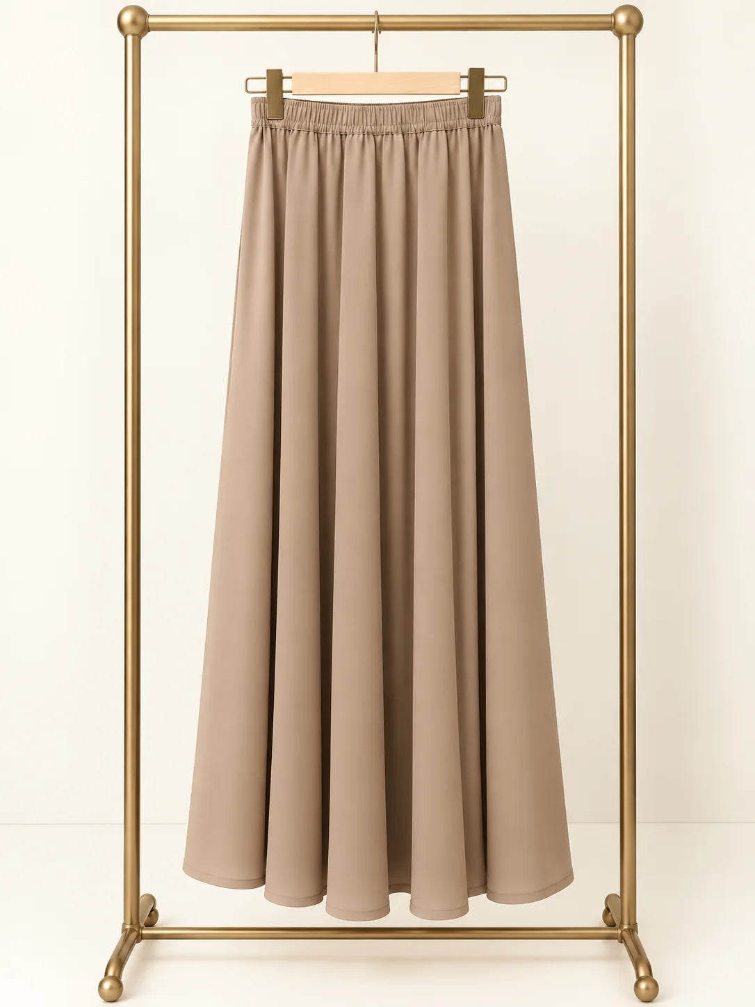 Beige Aura Co-Ord Set With Skirt
