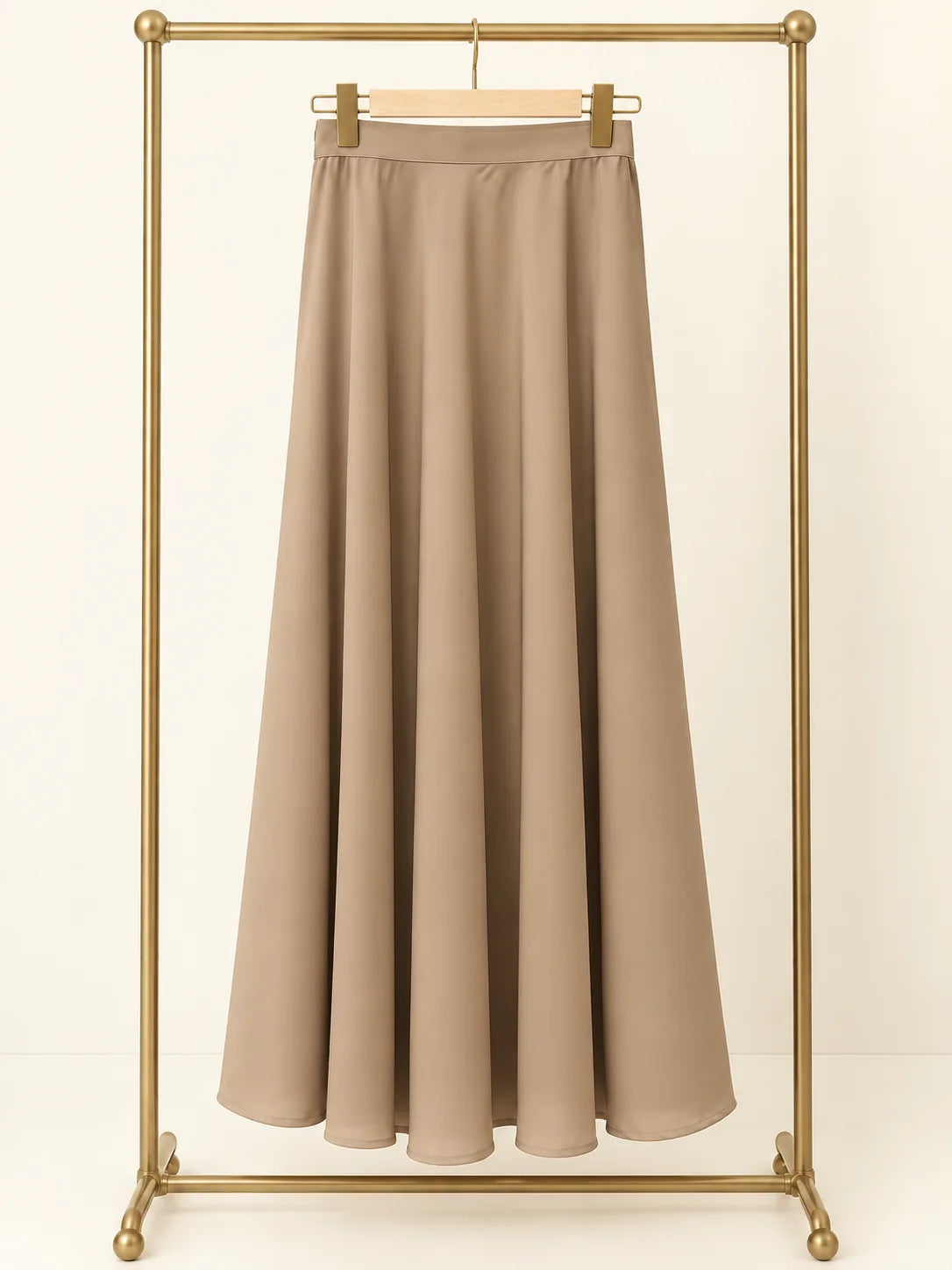 Beige Aura Co-Ord Set With Skirt