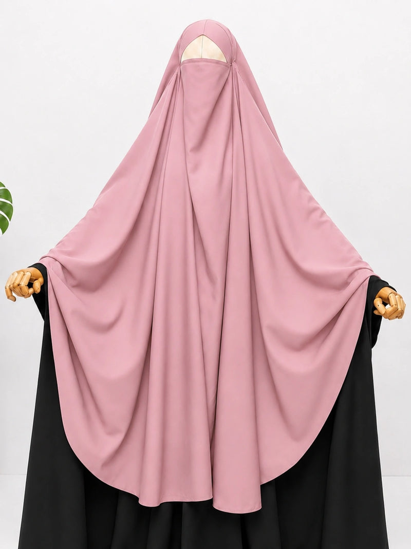 Pastel Pink Awrah Khimar