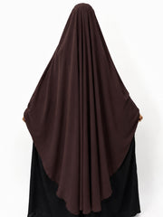 Brown Awrah Khimar With Flap