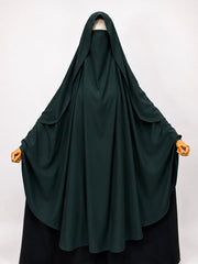 Hunter Green Awrah Khimar With Flap