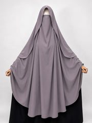 Lavender Awrah Khimar With Flap
