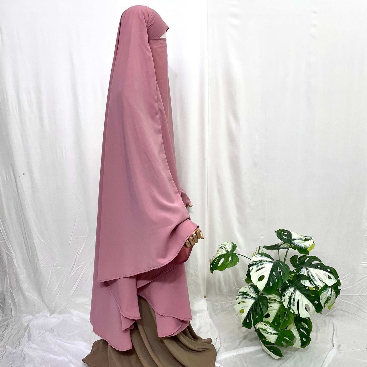 Pastel Pink Awrah Khimar