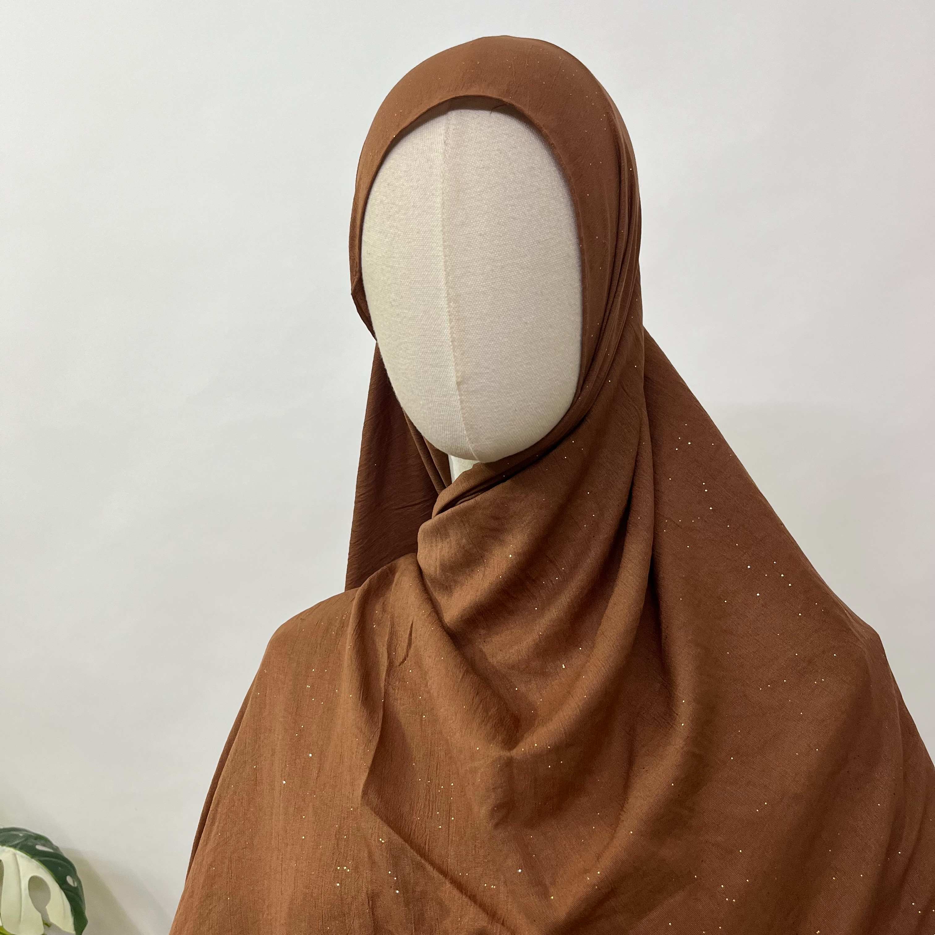 Hijab with crochet border