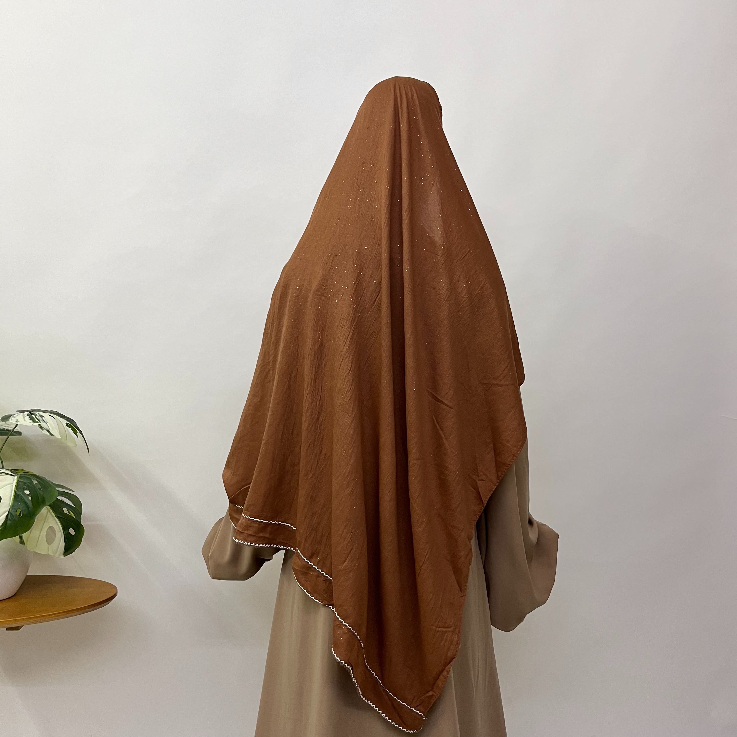 Hijab with crochet border