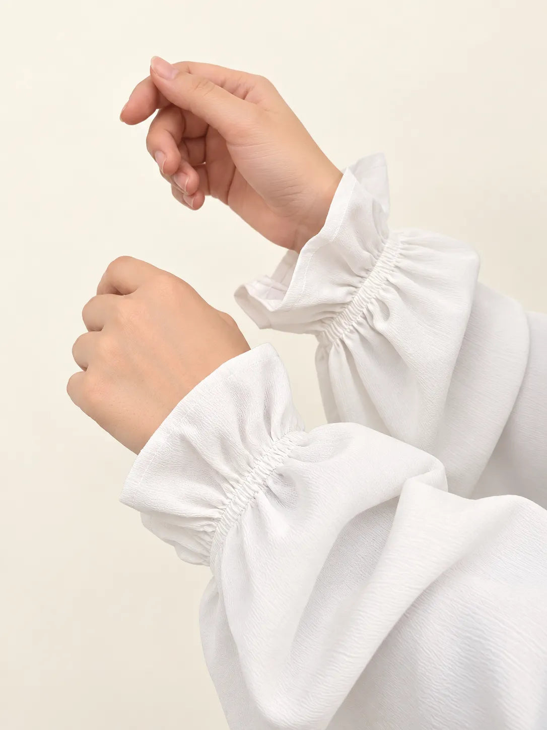 Basic Abaya With Flower Sleeves