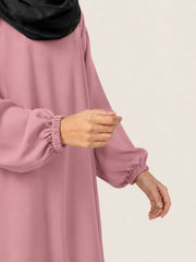 Basic Abaya With Elastic Sleeves